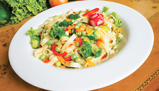 tallarines con verduras